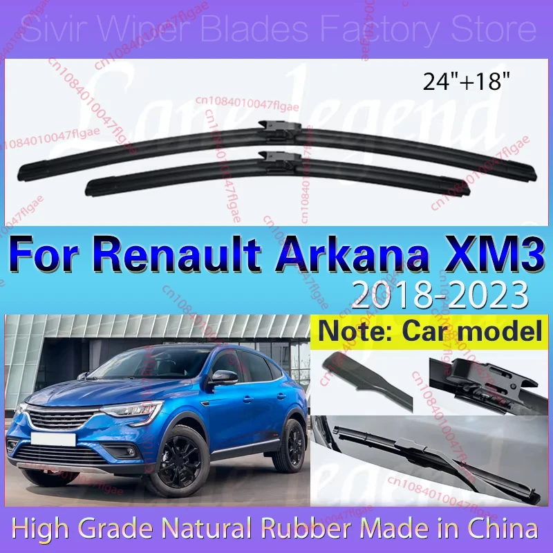 

Car Wiper For Renault Arkana XM3 2018 2019 2020 2021 2022 2023 Front Wiper Blades Windshield Windscreen Window Rain Brush 24"18"