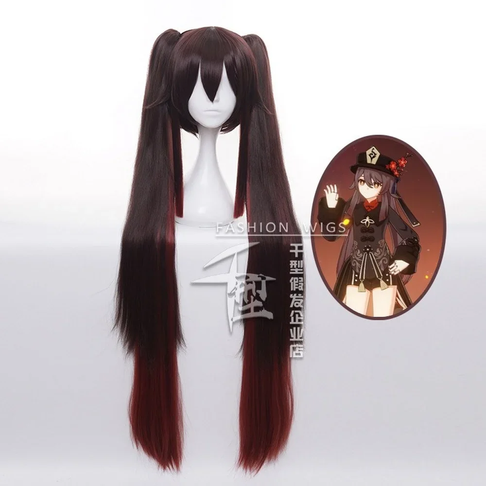 Game Genshin Impact - Hutao Cosplay Wig Chinese Game Hu Tao Costume Props Halloween Cosplay Hearwear Accessories