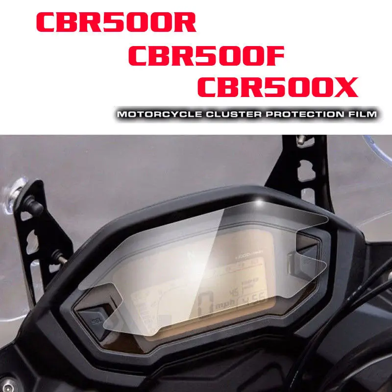 Motorcycle Transparent Crystal TPU Cluster Scratch Film Speedometer Screen Protector For Honda CBR500R/500F/500X