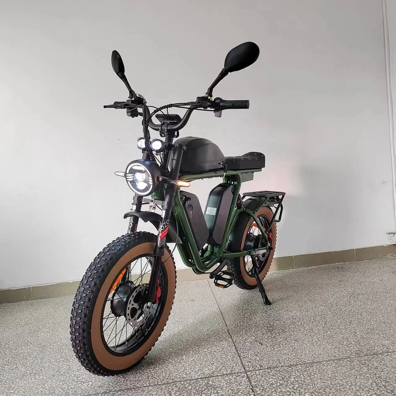 2024 NEW 52V Electric Bike 70Ah Triple Battery 2000W Dual Motor Full Suspension Hydraulic Brake Long Range  Fat Tire