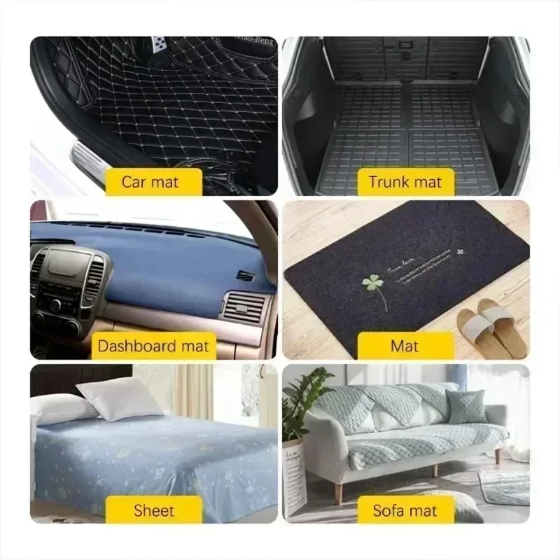 Autocollants en fibre de carbone double face pour tapis de voiture, patchs hautement adhésifs, tapis de sol pour la maison, bandes coordonnantes, 20 pièces, 40 pièces, 100 pièces