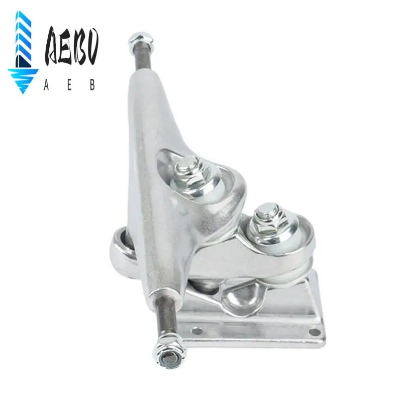 

AEB0-1Pcs Double Floor Longboard Trucks 6.25Inch Skateboard Bracket Trucks Gravity Casting Rear Truck Silver SHR90A