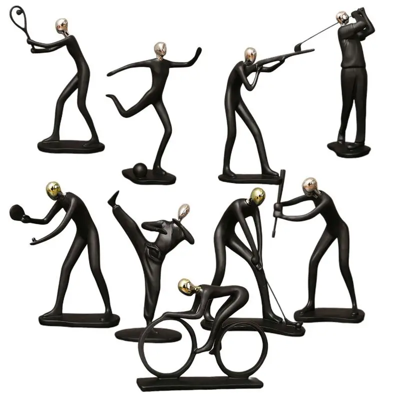 Resin Creative Movement Abstract Figure Home Decoration Sporting Style Figurine Office Living Room Decor desktop ornaments