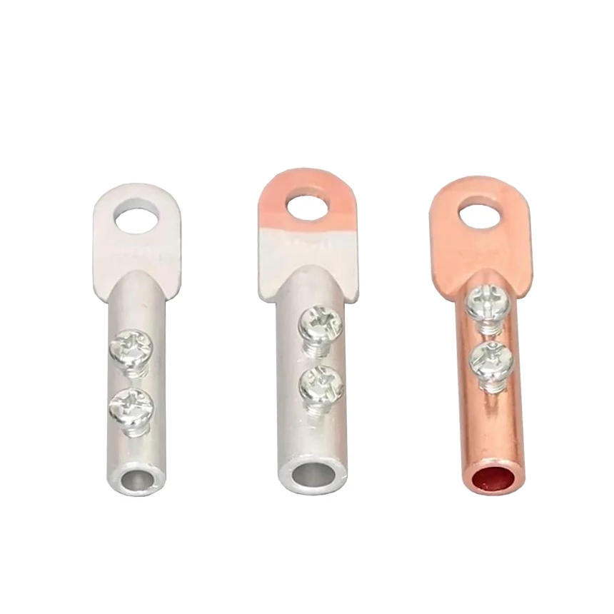 DTL DT DL Copper Aluminium Oil-Plugging Tubular Lug Connector Cord End Spade Electric Cable Wire Screw Mount Hole Spade Terminal