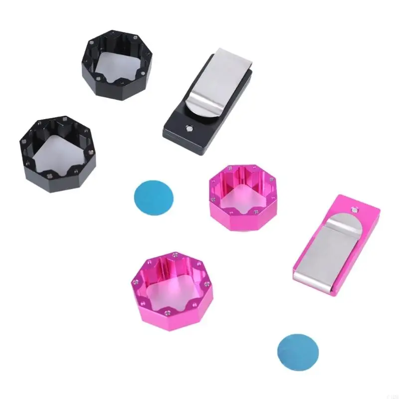 

C4DE Pool COLLED HOLDER BILDIARD CALCE CACK CALK CONTENER ALUMINUM PORTABLE BILLIARD CUE CUK CALE HOLDER CLIP SNOKER TOOL