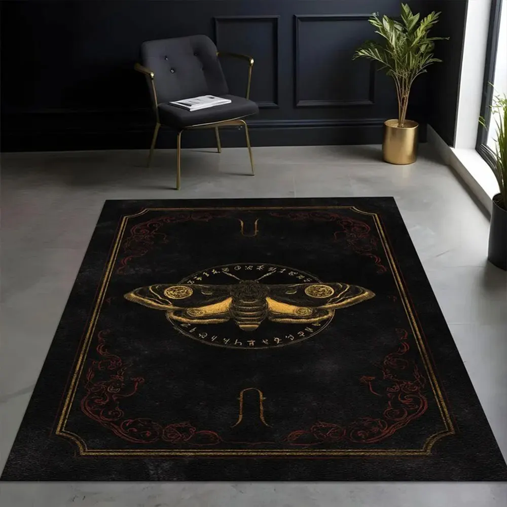 Golden Butterfly Rugs, Luxury Rugs, Modern Rug, Animal Rug, Small Rug 3D Printeds Decorative Area Rug Pattern Rug Accent Rugs