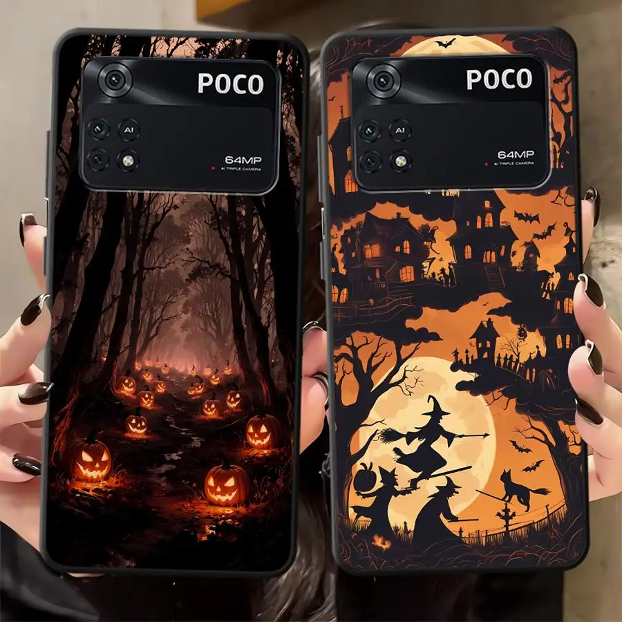 لينة عودة غطاء الهاتف القضية ل Xiaomi Poco X3 X4 X5 C51 F3 F4 F5 M5 C65 M3 M4 Pro C50 الوحش هالوين أشباح #2