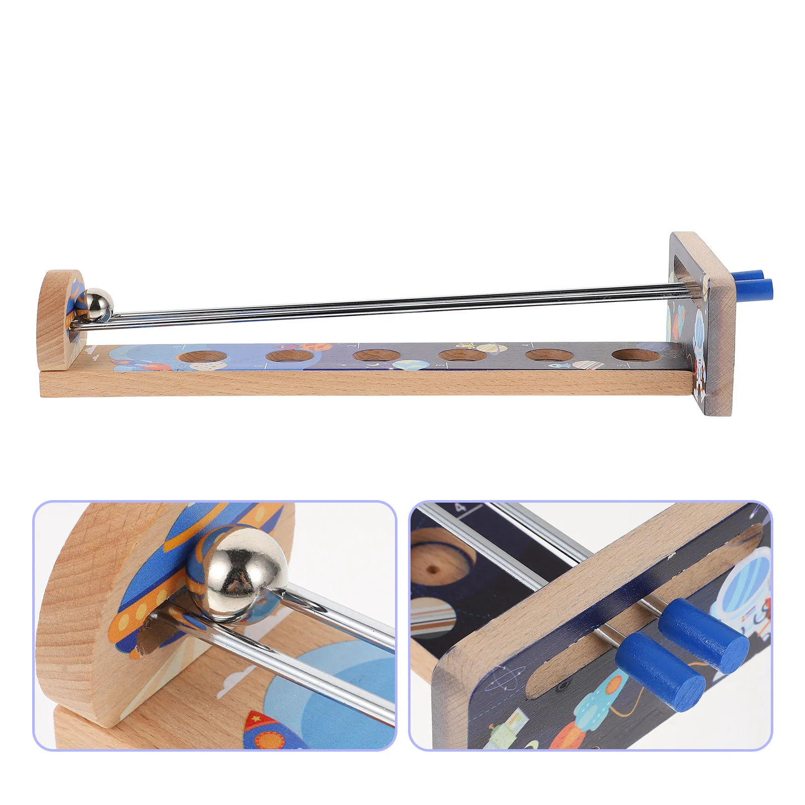

1Pcs Clipping Sticks Board Game Steel-Ball Wooden Educational Rolling Balls Reaction Ability Training Colorful Kids Interactive