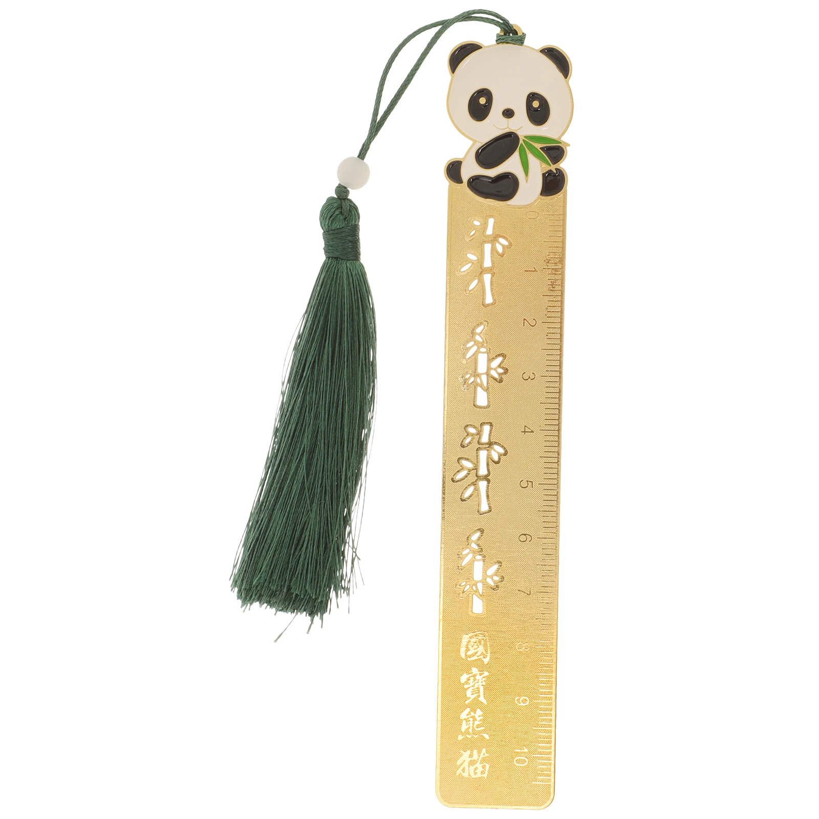 الإبداعية النحاس حاكم المرجعية لطيف الباندا تصميم الزخرفية صفحة معدنية علامة النمط الصيني كتاب ماركر ديكور