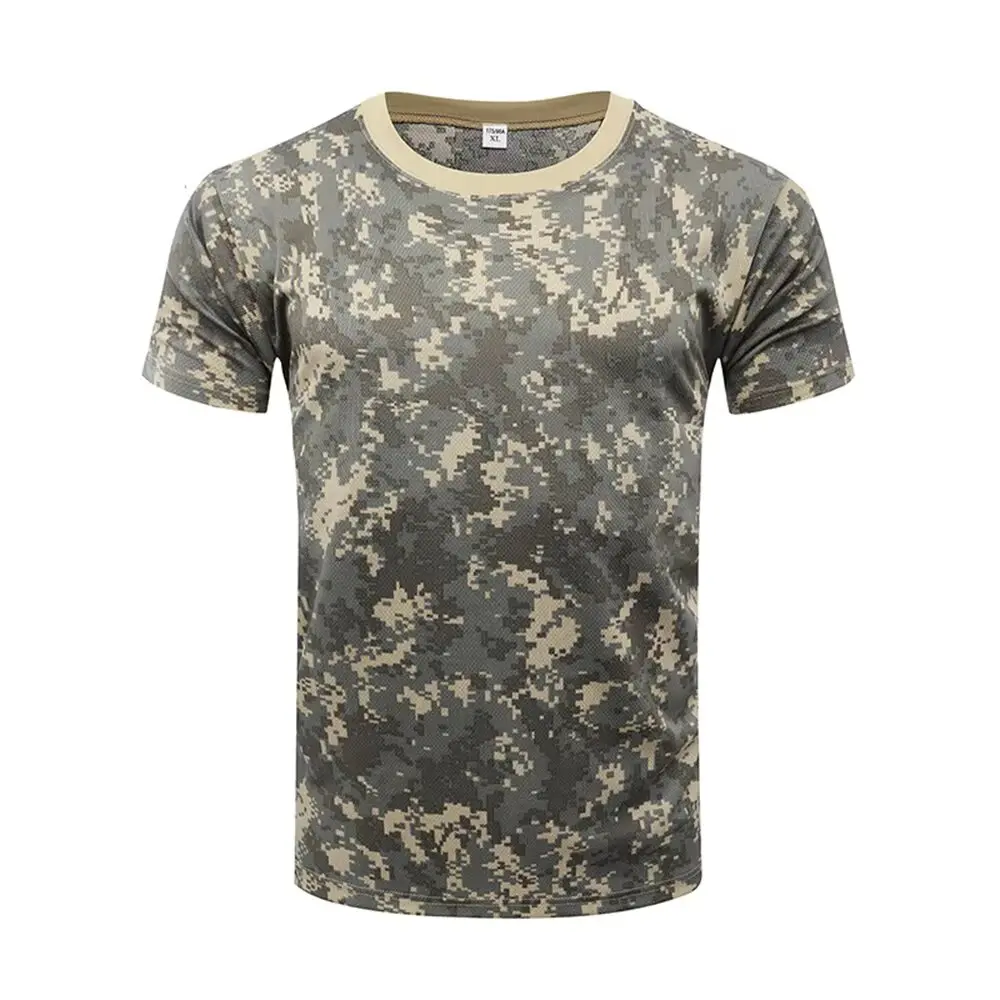 Camouflage 3D T-Shirt Men\'s Clothing Outdoor Fashion Casual O-Neck Short Sleeve Summer Street Oversized Outdoor Sport Tees Tops