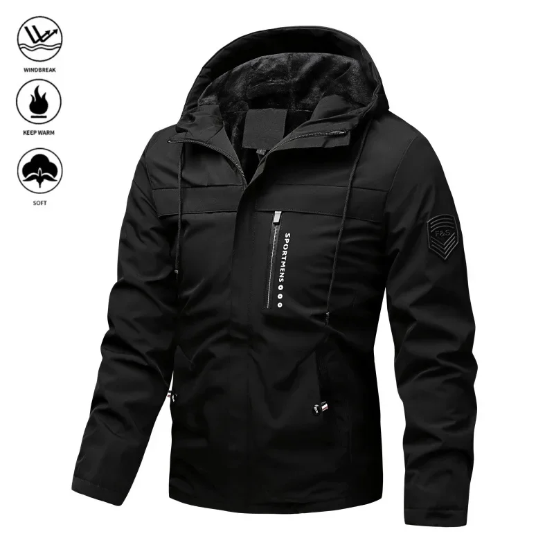 

Men's Mid-Length Fleece-Lined Thickened Casual Jacket Winter Warm Cotton Coat New Arrival 2025 Cross-Border Middle-Aged Youth