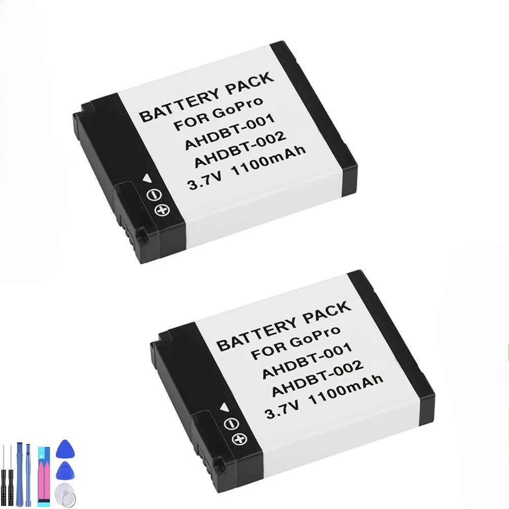 

newest 2x Battery for GoPro AHDBT-001 AHDBT-002 HD HERO1 HERO2 HD HERO