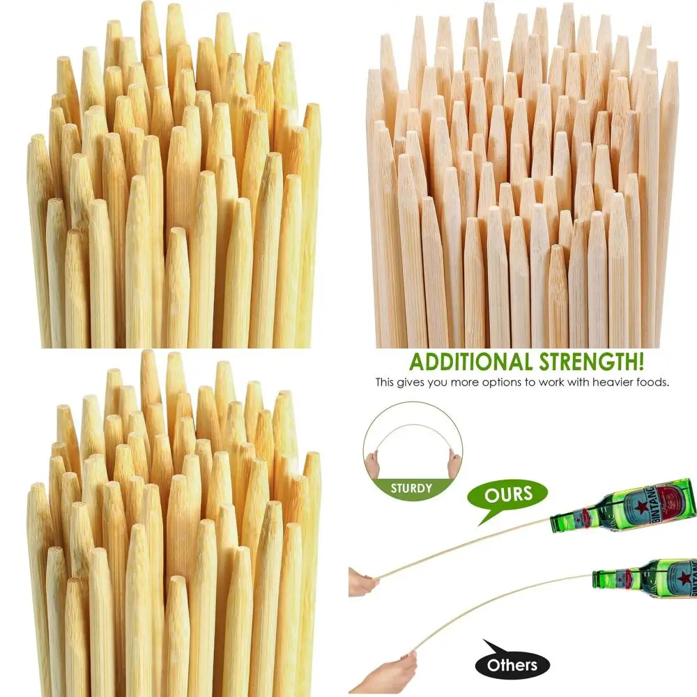 

Палочки для запекания зефира — длина 36 мм, бамбуковые шампуры толщиной 5 мм для наружных кемперов, одноразовые сверхпрочные палочки Smores, идея