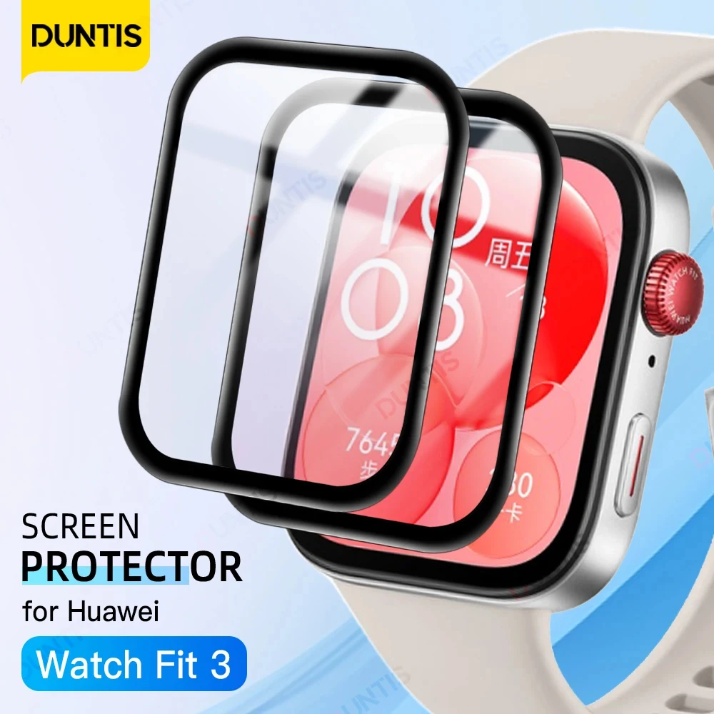 Screen Protector for Huawei Watch Fit 3 3D Curved Screen Protector for Huawei Watch Fit3 Ultra-HD Full Coverage Protective Film 