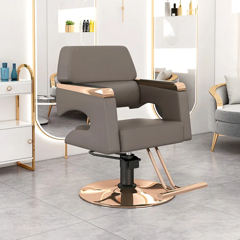 Professional Podiological Armchair Luxury Chair Leather Professional Hairdressing Washer Taburetes Con Ruedas Salon Furniture