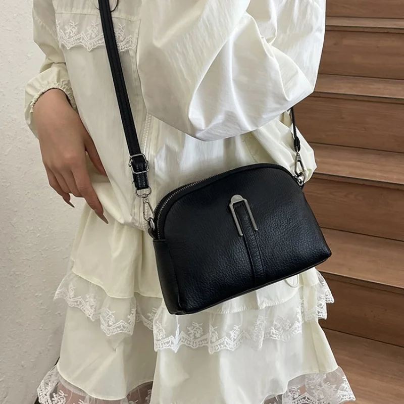 

Fashionable Trendy Messenger Bag Women High-End Luxury Large Capacity Solid Color Simple Vintage Best