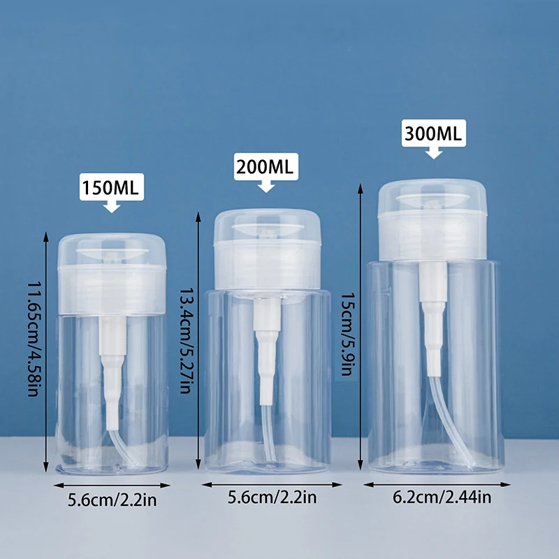 100/150/200 مللي المحمولة السفر إعادة الملء زجاجة فارغة البلاستيك مزيل طلاء الأظافر الكحول السائل الصحافة ضخ موزع زجاجة #6