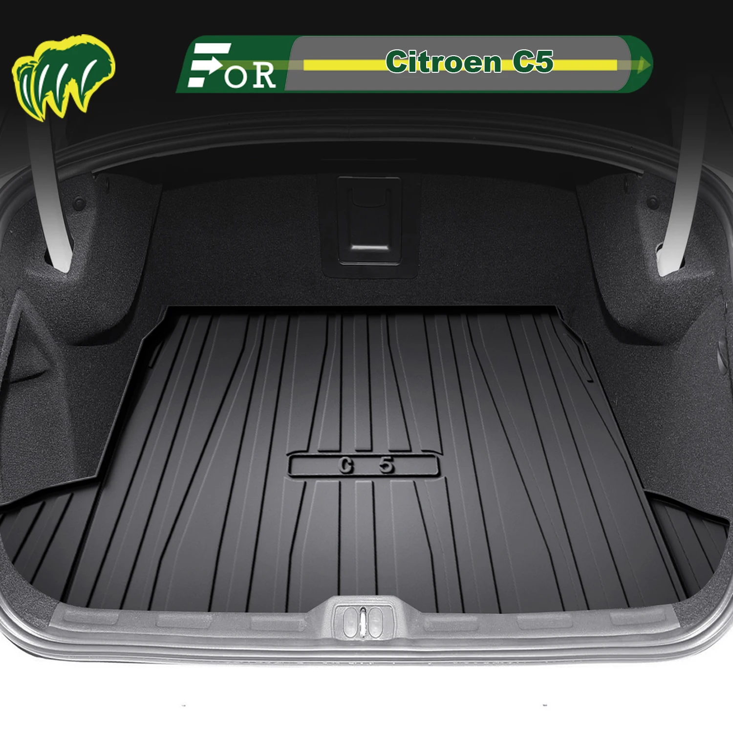 

Для Citroen C5 2010-2021 TPE индивидуальный коврик для багажника автомобиля всесезонный коврик для багажника 3D-образный коврик для багажника Защитный коврик для заднего багажника