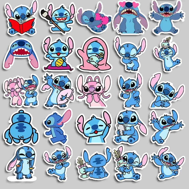디즈니 스티치 파티 스티커 방수 스티커 만화 애니메이션 스티커 노트북 방수 DIY 핸드 계정 장식 스티커