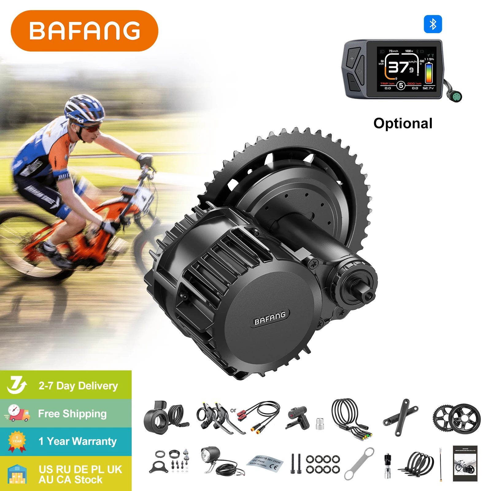 BAFANG BBSHD 1000W Mid Drive Kit Powerful 52V 48V Ebike Motor Electric Bike Conversion Kit 68mm 100mm 120mm 8FUN Bicycle Engine