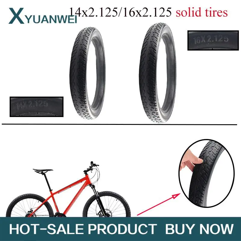 

14/16 Inch Electric Vehicle 14x2.125/16x2.125 solid Tire 16*2.125 Non Pneumatic Explosion Proof Solid Tire