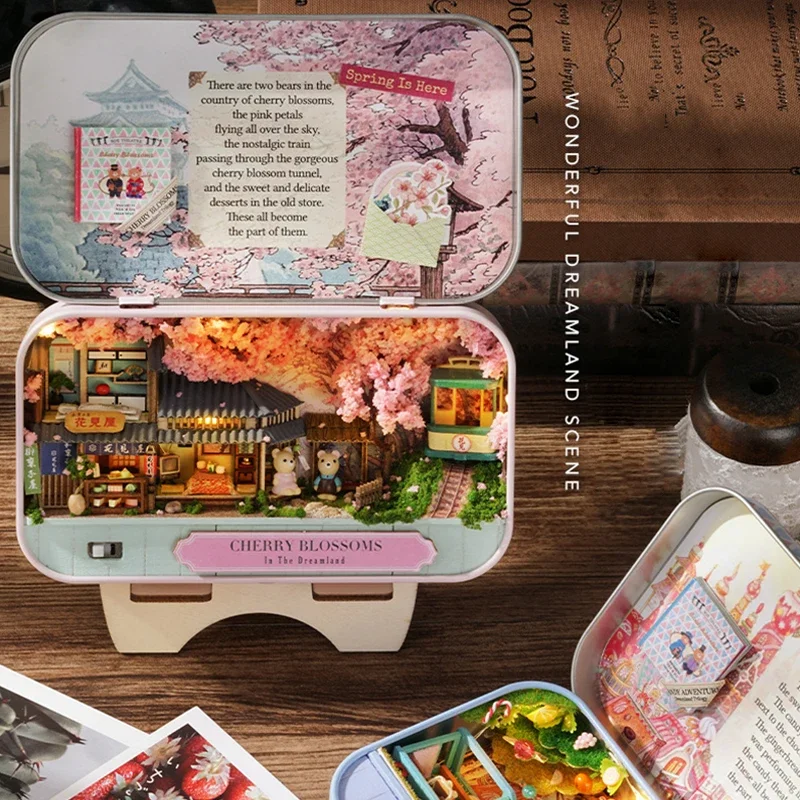 DIY Holz-Puppenhäuser Handgefertigtes Lustiges Box-Theater Miniatur-Box Niedliche Puppenhäuser 3D-Puzzle Bausätze Geburtstagsgeschenk Holzspielzeug – Detail 9