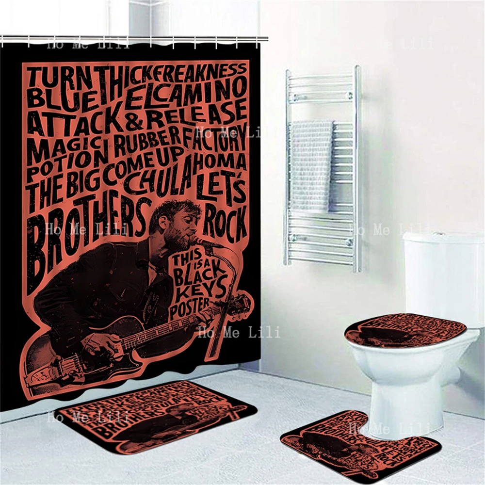 Black Keys Wallpaper Art Foster Joseph Rock Shower Curtain Sets With Rugs