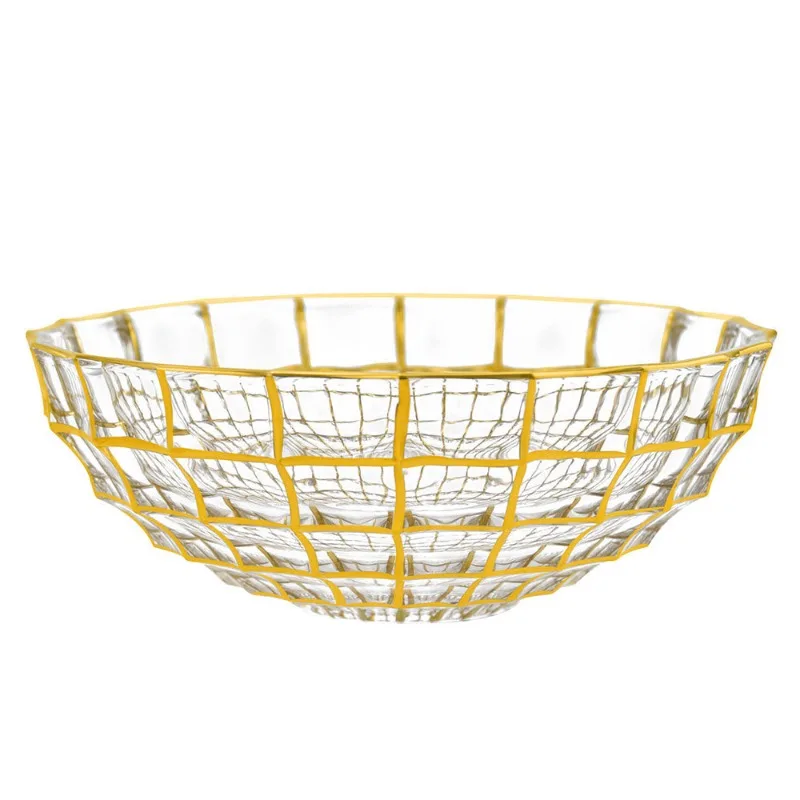 

Light luxury gold-painted crystal glass vase, European-style home bright crystal diamond vase