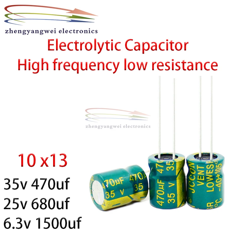 

20pcs 10x13mm 35v470uf 25v680uf 6.3v1500uf Aluminum electrolytic capacitors