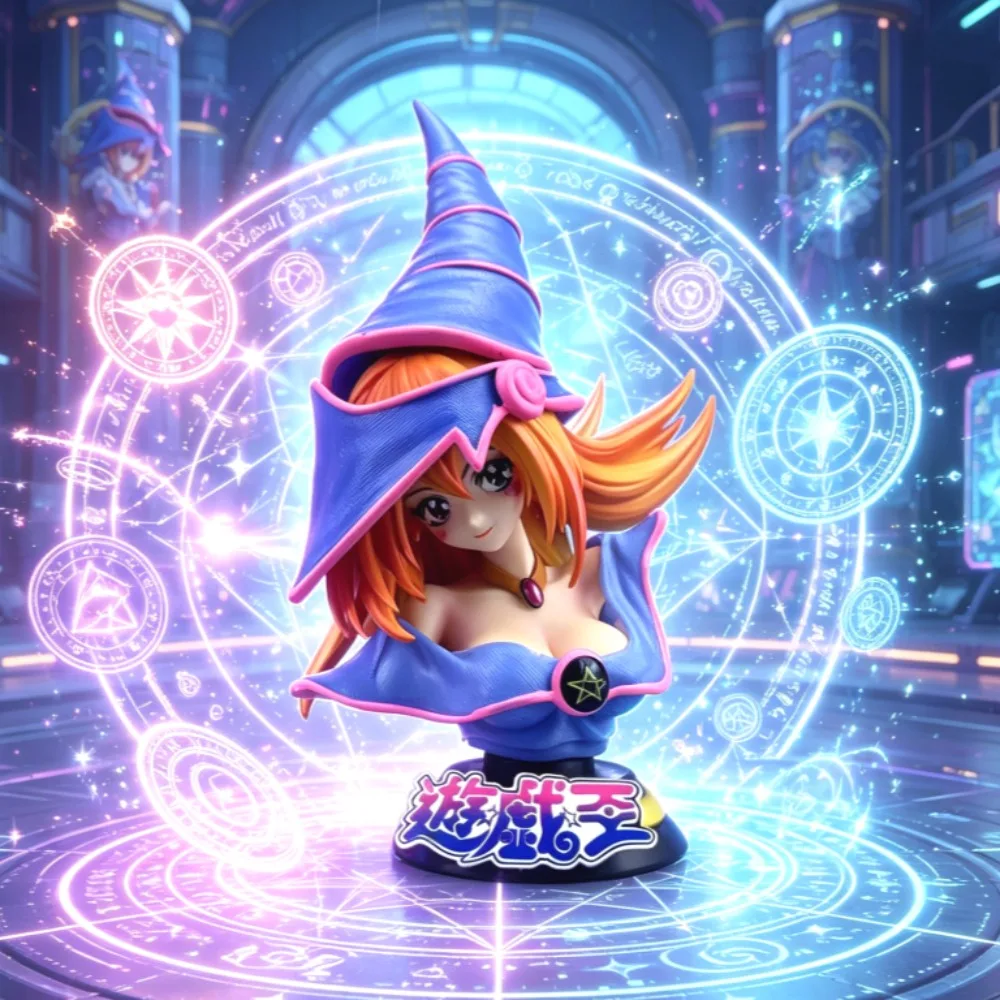 Figura de Anime de 15cm Dark Magician Girl Yu-Gi-Oh! Figuras de Ação, Estátuas de PVC, Ornamentos de Mesa, Modelos de Coleção, Brinquedos, Presentes