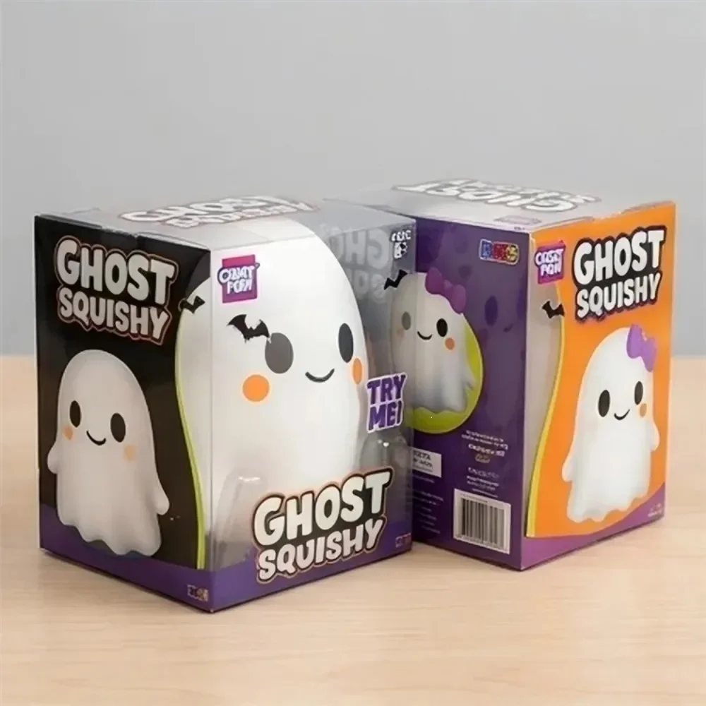 Halloween Ghost Squishy Cute Soft Skull Squeeze Fidget Slow Rising Table Figurines Halloween Christmas Party Gift