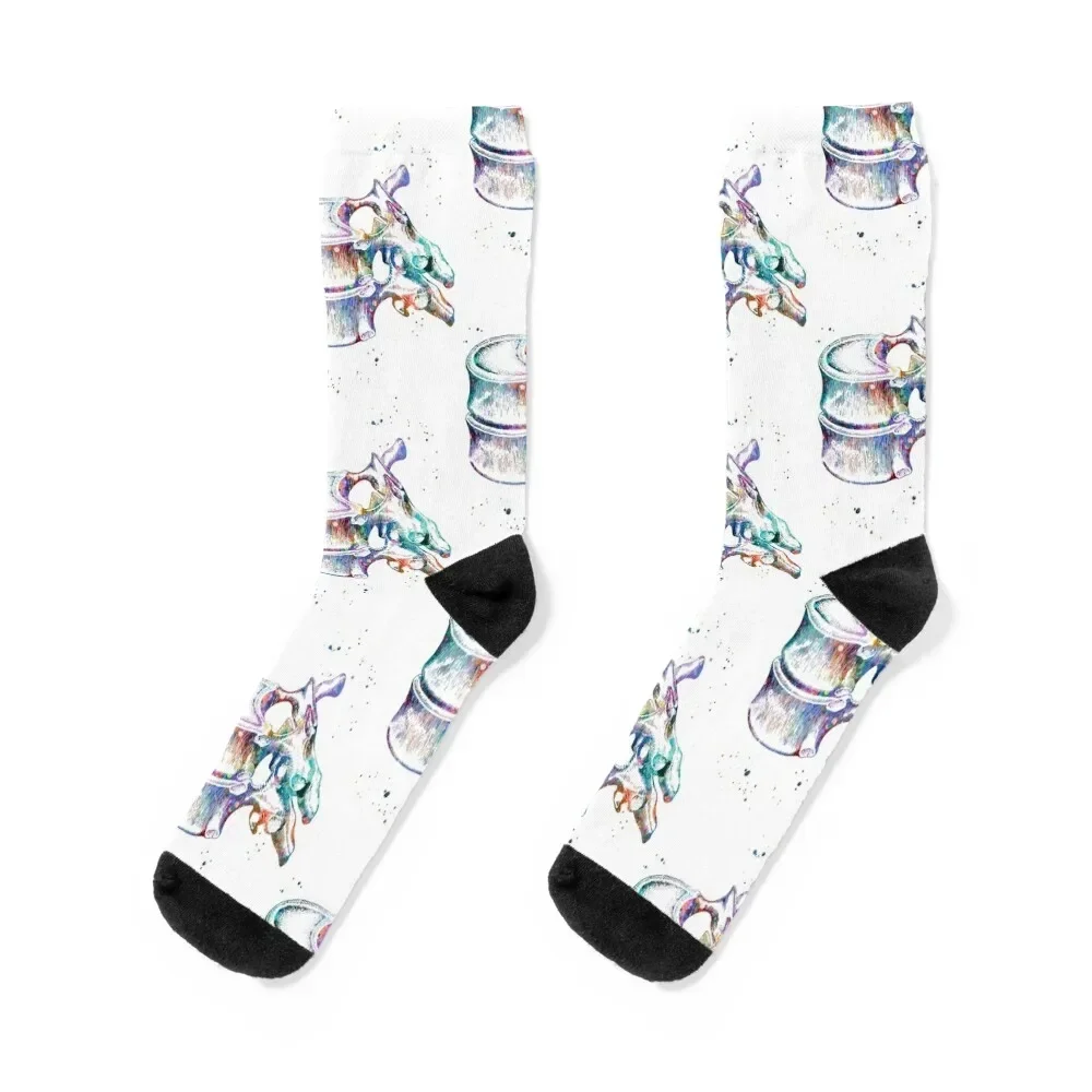 Thoracic Vertebrae Spine Anatomy Socks Lots shoes Thermal man winter Socks Women Men's