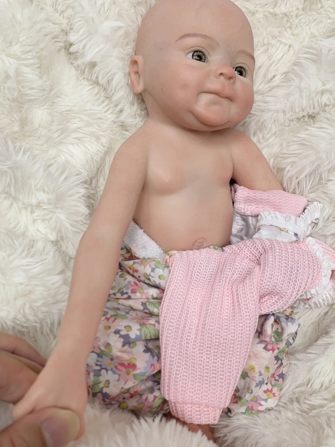33 cm Silikon Mädchen COCO Offenen Mund Reborn Puppen, 2 Sets Outfits Handgemachte Gemalt Neugeborenen Baby Puppe Spielzeug Reborn Corpo De silikon