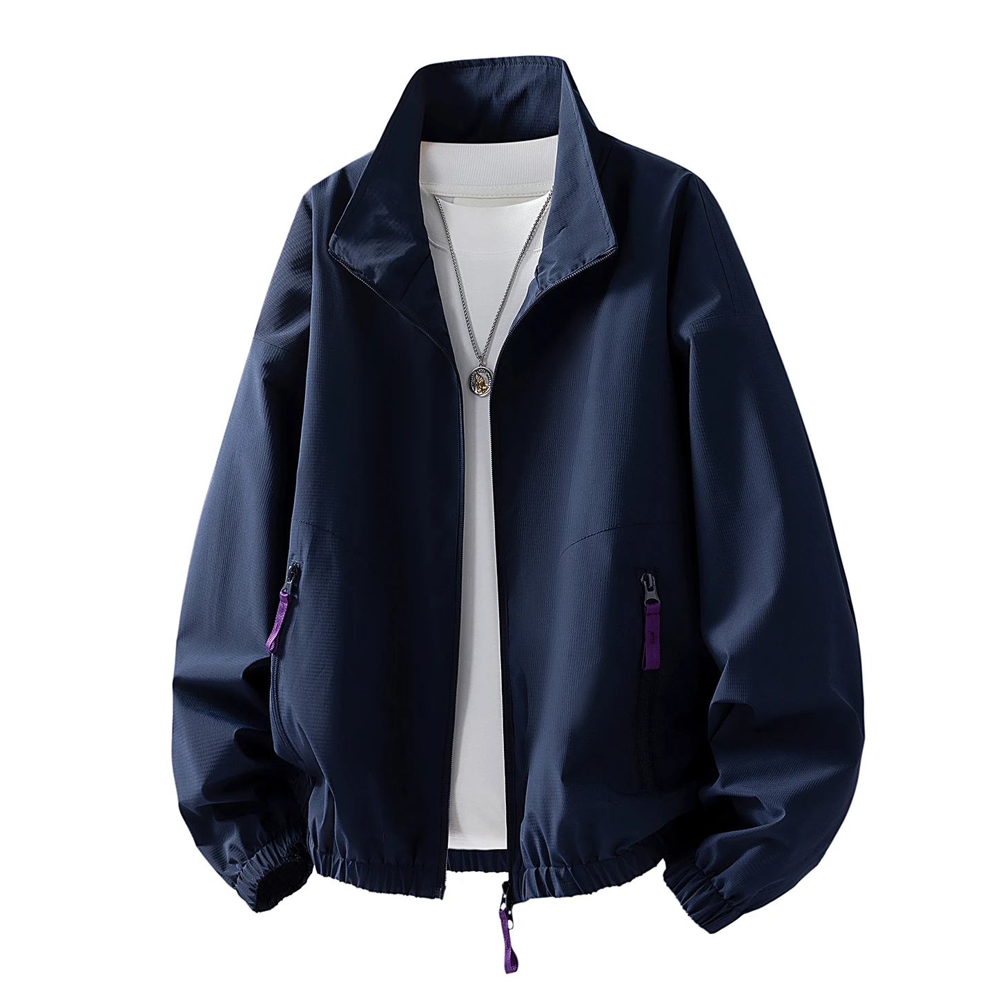 

Loose Fit Outdoor Sports Jaet Stand Collar Windproof Casual Polyester Nylon Cosite Fiber Waterproof Stand Sle Youth...