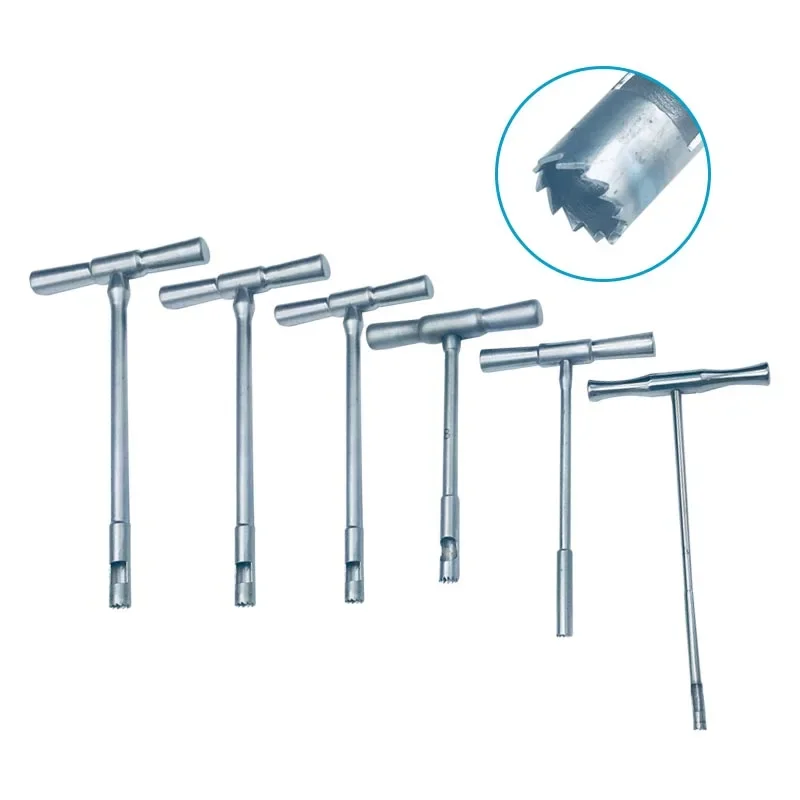 GREATLH Orthopedic Bone Screw Extractor Bone Screw Extractor T Handle Broken Nail Extractor Orthopedic Instrument Stainless