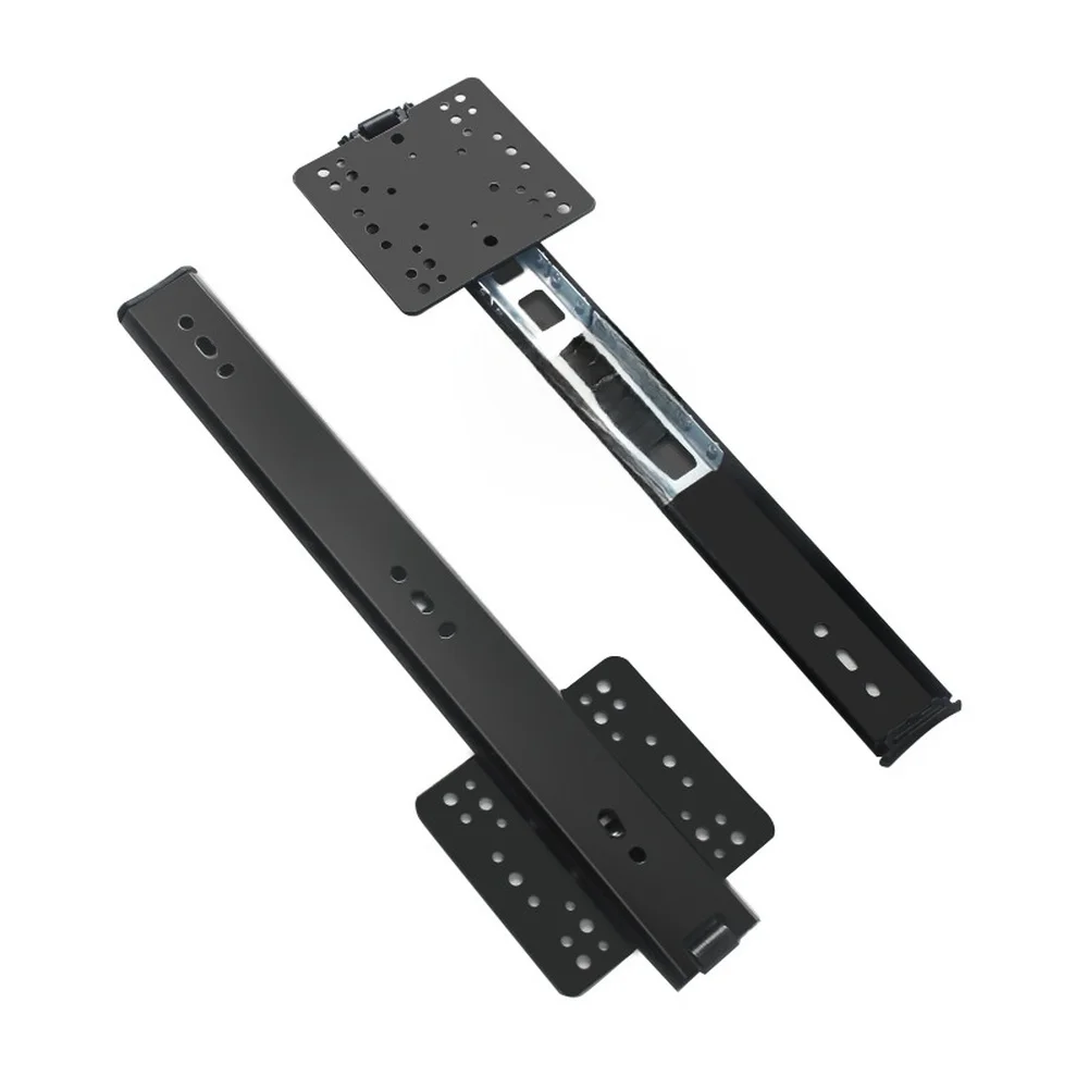 Concealed Flip Up Slide Rail for Cabinet Doors with Revolving Mechanism Compatible with Folding Hinges Track 8