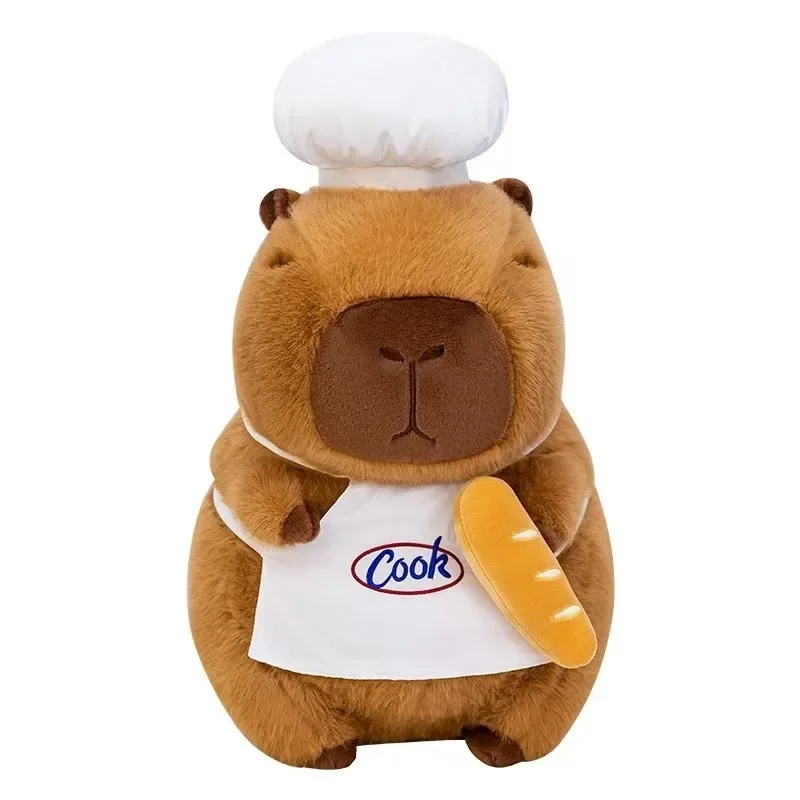 30Cm Kok Capybara Pluche Simulatie Baker Kapibala Anime Pluizig Speelgoed Schattige Brood Pop Knuffels Zachte Pop Kerstcadeau