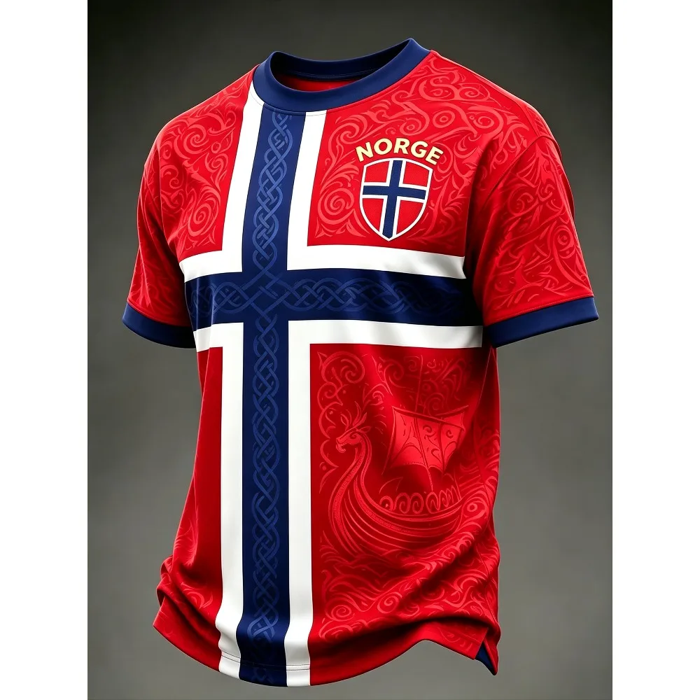 2026 Norway Style Men's Women's Football Sports T-Shirt HAALAND Special Edition Jersey Outdoor Quick-Drying T-Shirt Casual Wear