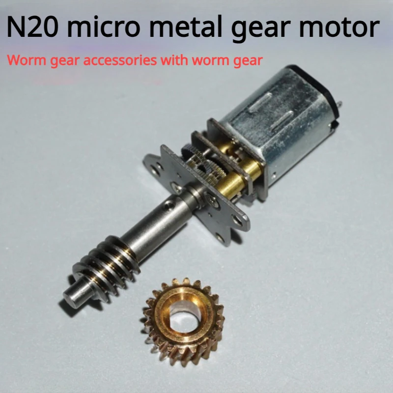 Micro N20 Full Metal Gearbox Gear Motor DC 3V 5V 6V 62RPM Long Screw Shaft Worm Geard Motor For Aircraft Folding Landing Model