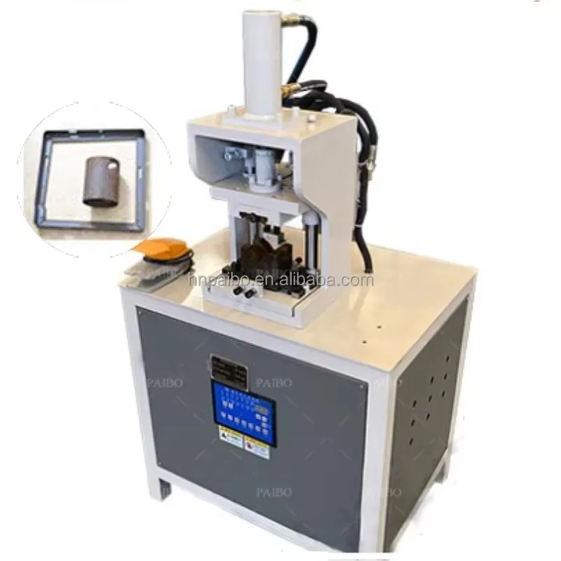 Roestvrij stalen buis ijzeren buis diefstal netto trap leuning vangrail ponsen gat stempelen gat machine