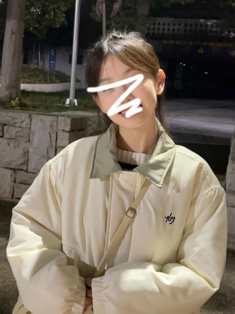 

Теплое хлопковое пальто 2026 года, новая модель, женское пальто в японском стиле, из нейлонового волокна, стандартный крой, длинное пальто