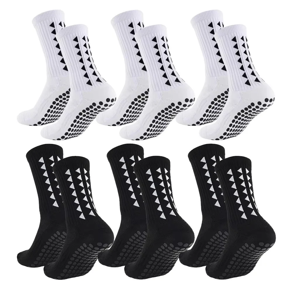 AliExpress NONE 6 Pairs Men Women Football Grip Socks Towel Bottom Sports Socks Rugby Soccer Cycling Running Exercise Athletic Socks