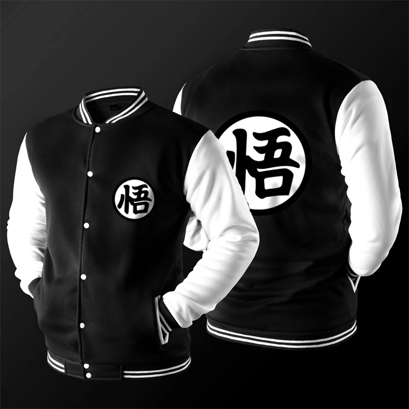 New Japanese Anime Dragon Ball Z Varsity Jacket Autumn Casual Sweatshirt Hoodie Coat Jacket Brand Baseball Jacket