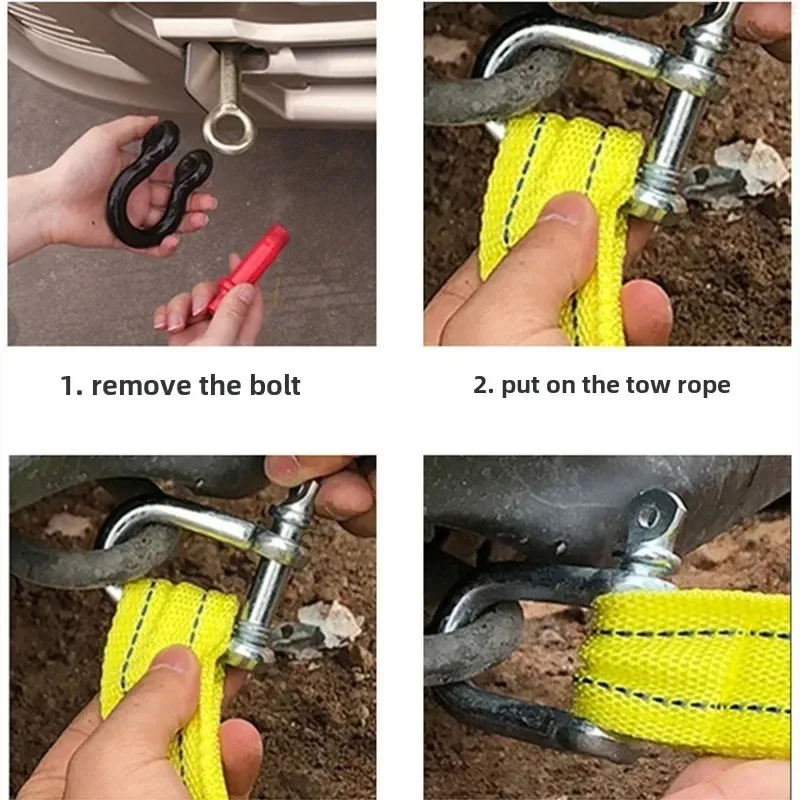 1 шт. 3 м/4 м для автомобильного буксировочного троса, сверхмощный прицепный трос, буксировочный трос, крючки для ремня, фургон, восстановление дорог, автомобильные аксессуары