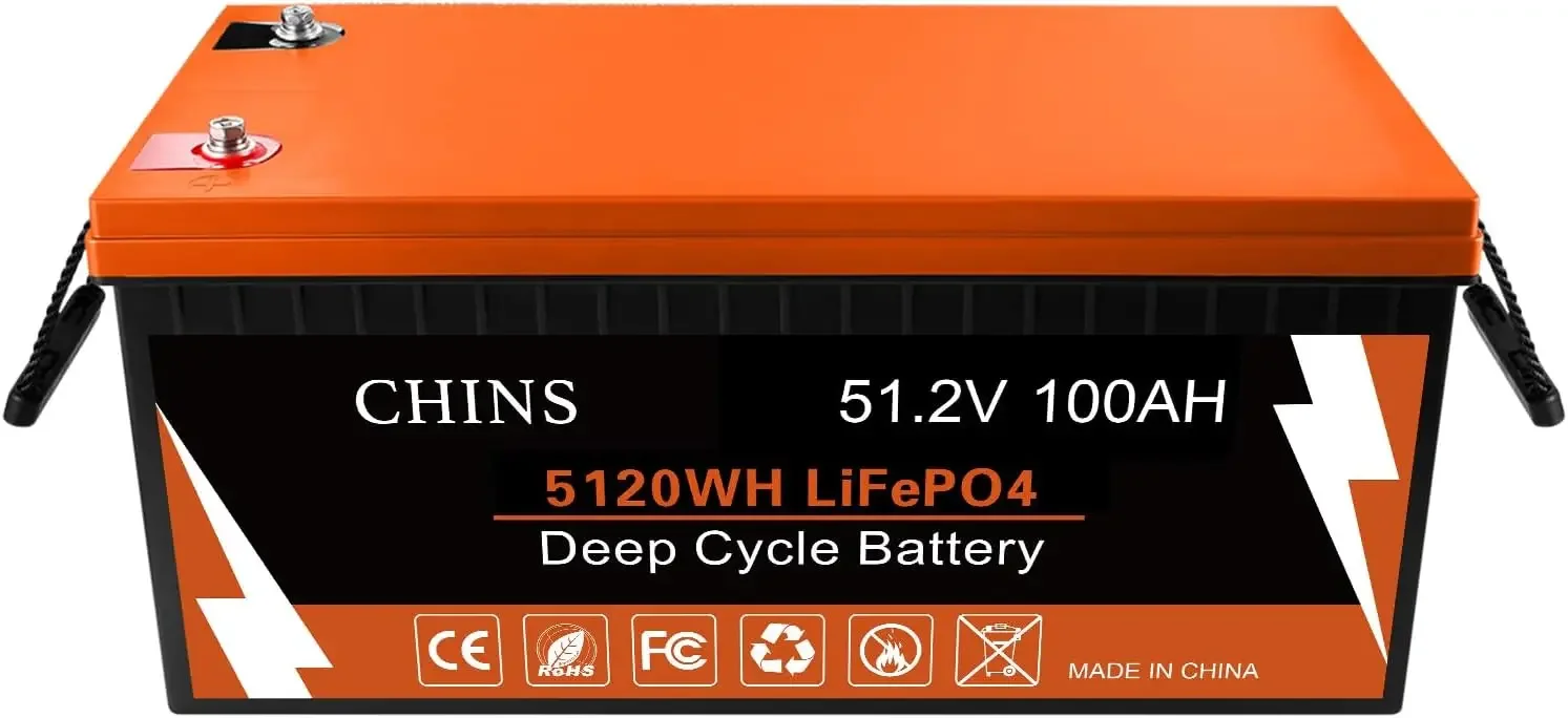 Bluetooth LiFePO4 Battery Smart 48V 100AH Lithium Battery Perfect for Golf Cart Trolling Motor Marine Peak Current 500A