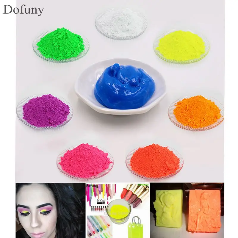 50g Neon Nail Fluorescence Gradient Glitter Powder Shinny Fluorescent Dust Ombre DIY Nail Art Manicure Phosphor Pigment Decor