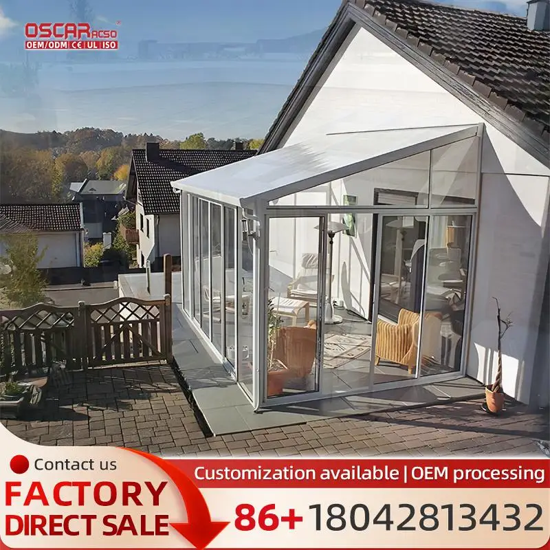 

4 Season Retractable Patio Enclosure Sunroom for Gardens Balconies Yards sunroom