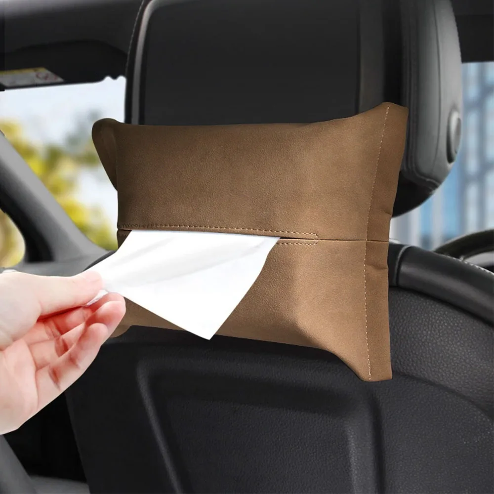 Universal Car Tissue Storage Bag For Suzuki Volvo Tesla Skoda VW Volkswagen Smart Seat Subaru Ssangyong Vauxhall Car Accessories