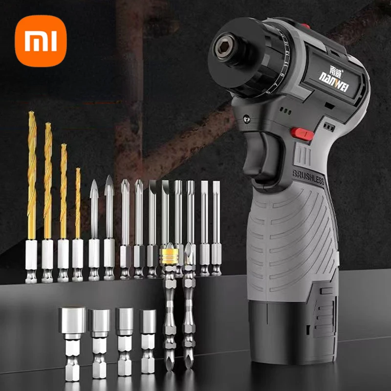 xiaomi nanwei brushless lithium conjunto de chave de fenda eletrica broca domestica multifuncional ferramenta de reparo de energia 01