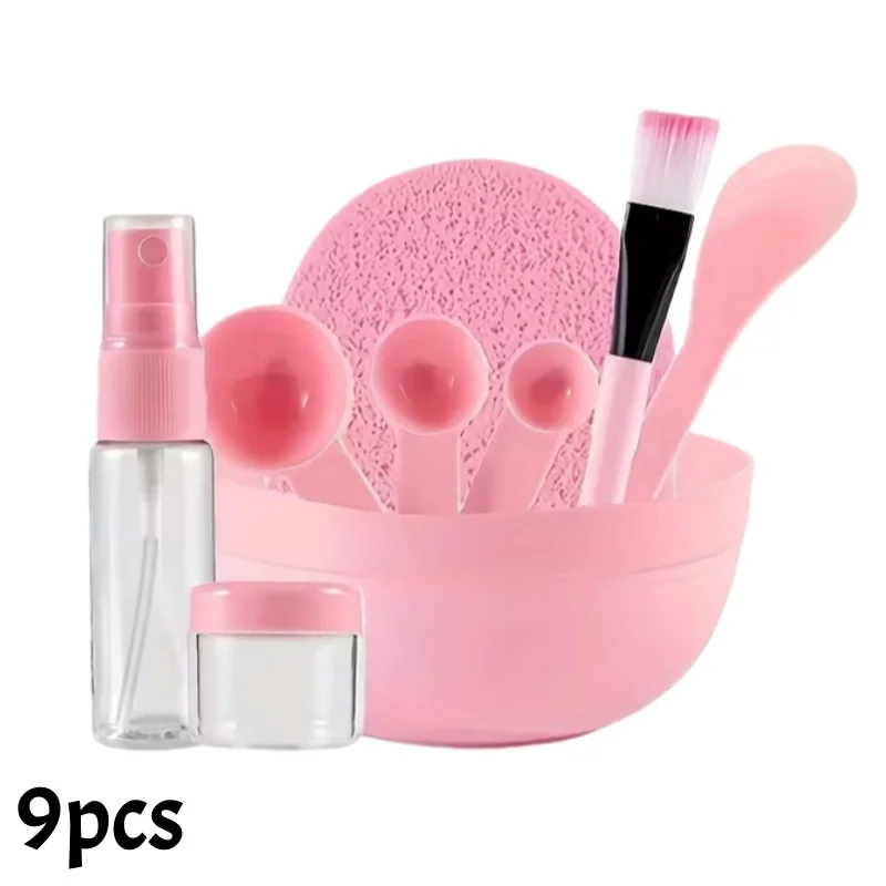 7-11 Stück DIY Gesichtsmaske Herstellung Kit Schüssel Spachtel Pinsel Flasche Puff Handtuch Gesichtsmaske Mischwerkzeug Kit für den Heimgebrauch im Schönheitssalon – Detail 3